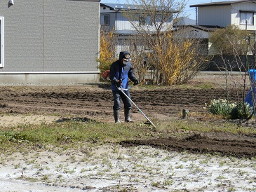 写真:菜園耕起2